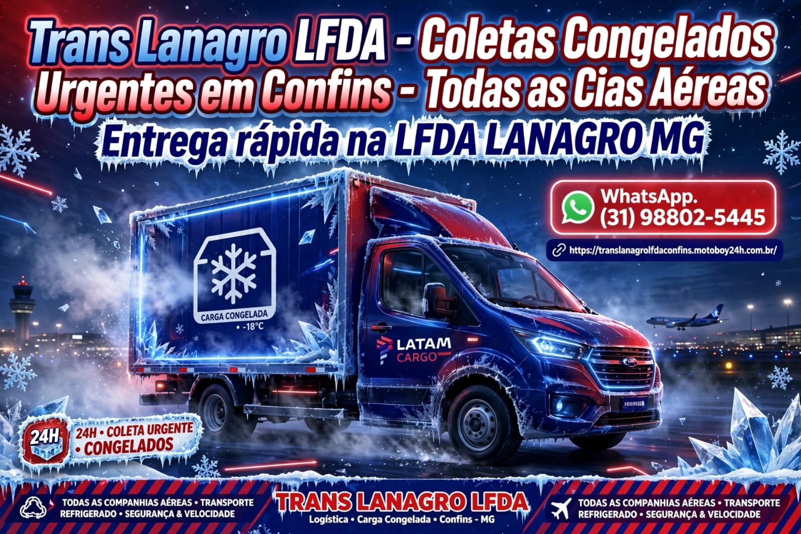 Serviço de entrega urgente de refrigerados com motos ou veículos